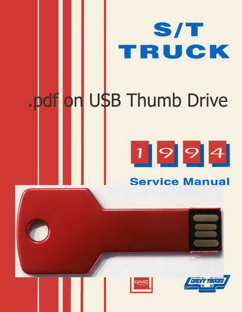 1994 GMC Chevrolet S/T Truck Service Manual USB