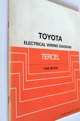 1986 Toyota Tercel Electrical Wiring Diagrams