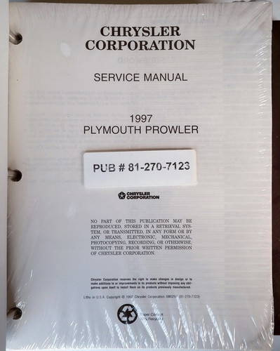 1997 Plymouth Prowler Shop Service Repair and Diagnostics Manuals