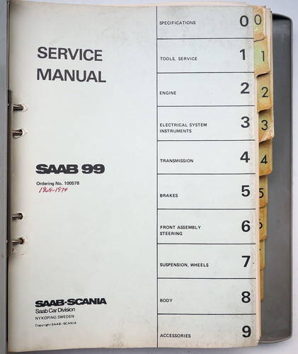 1969-1974 Saab 99 Factory Service Manual