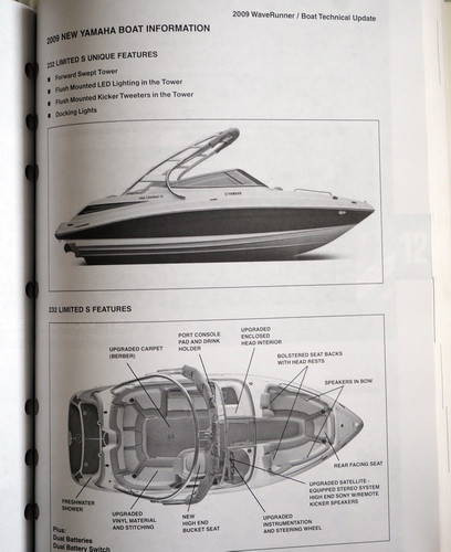 2009 Yamaha Wave Runner Boat Technical Update Manual