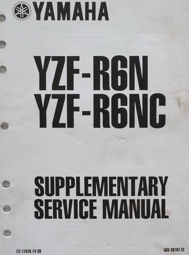 2001 Yamaha YZF-R6 (YZF-R6N/NC) Service Manual Supplement