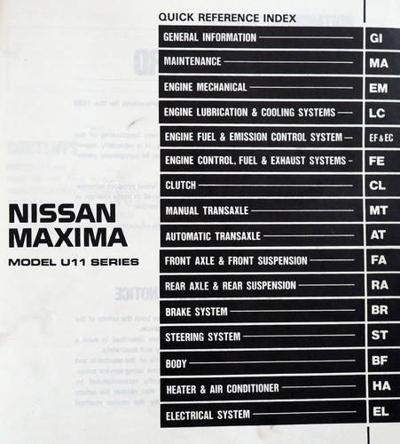 1986 Nissan Maxima Service Manual