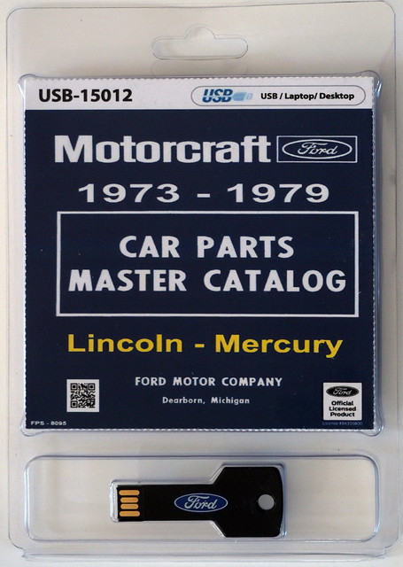 1973-1979 Lincoln Mercury Car Master Parts and Accessories Catalog on USB