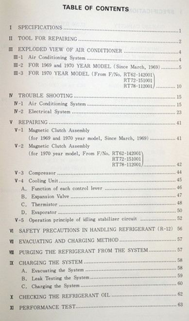 Toyota Corona Mark II Air Conditioning System Repair Manual
