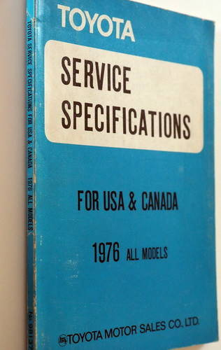 1976 Toyota All Models Service Specifications