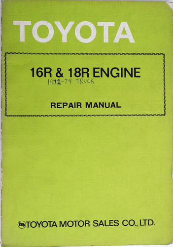 Toyota 16R and 18R Engine Repair Manual