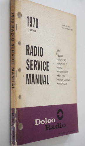 970 GM Delco Radio Service and Parts Manual
