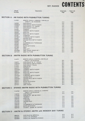 1971 GM Delco Radio Service and Parts Manual