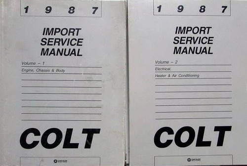 1987 Dodge Plymouth Colt Service Manual Set