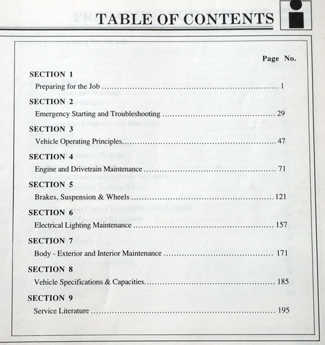 1987 Ford Taurus Mercury Sable Do It Yourself Service and Maintenance Manual