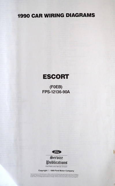 1990 Ford Escort Large Format Wiring Diagrams