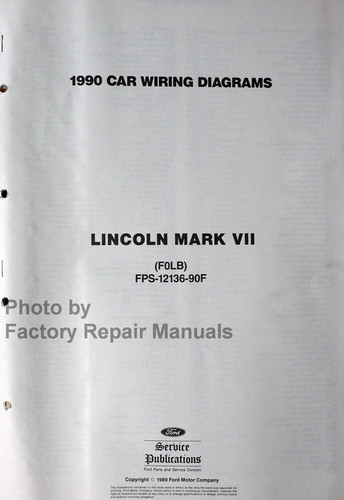 1990 Lincoln Mark VII Electrical Wiring Diagrams 