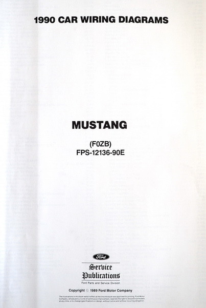 1990 Ford Mustang Electrical Wiring Diagrams