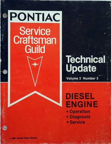 1980-1983 Pontiac Diesel Service Manual Supplement