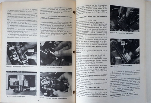 1980-1983 Pontiac Diesel Service Manual Supplement
