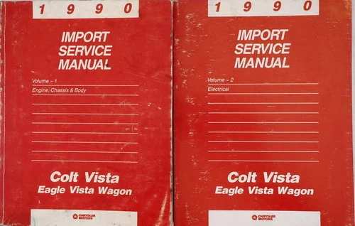 1990 Dodge Plymouth Colt Vista Eagle Vista Wagon Service Manual