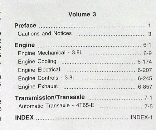1998 Buick Park Avenue Service Manual Volume 3