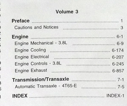 1998 Buick Park Avenue Service Manual Volume 3