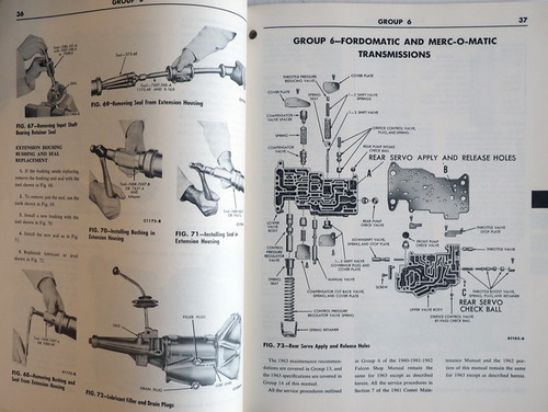 1963 Ford Falcon 1962 63 Mercury Comet Shop Manual Supplement