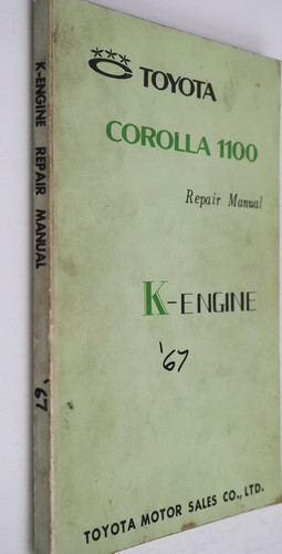 1968 Toyota Corolla 1100 Engine Repair Manual