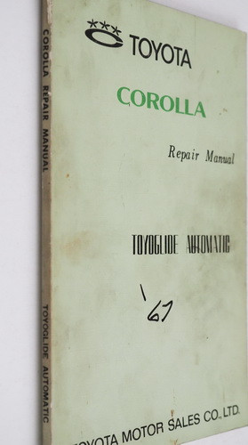 Toyota Corolla Toyoglide Automatic Transmission Repair Manual
