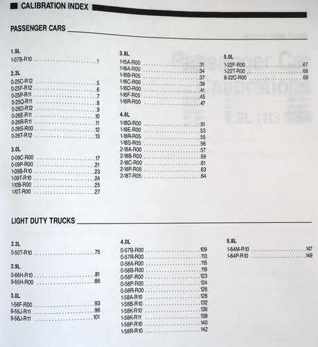 1991 Ford Car & Truck Engine/Emissions Specifications Manual
