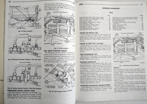 1992 Dodge Ram Van/Wagon Compressed Natural Gas Service Manual
