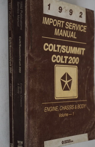 1992 Dodge Plymouth Colt Eagle Summit Service Manual