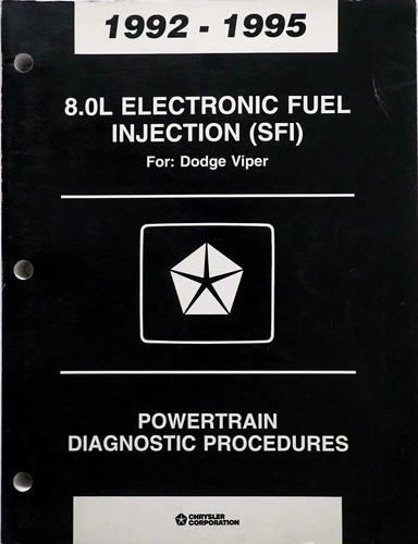 1992-1995 Dodge Viper Coupe 8.0L SFI Powertrain Diagnostic Procedures