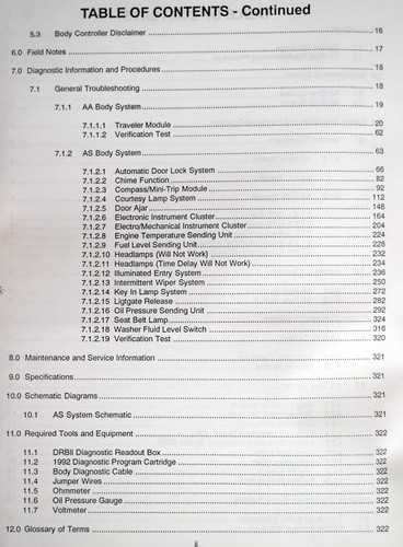 1992 Chrysler AA & AS Body Diagnostic Procedures

