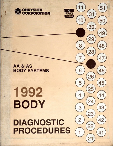 1992 Chrysler AA & AS Body Diagnostic Procedures
