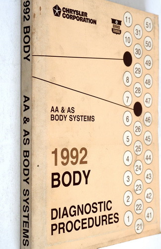 1992 Chrysler AA & AS Body Diagnostic Procedures

