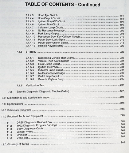 1992 1993 Chrysler Dodge Jeep Vehicle Theft Alarm Diagnostic Procedures 
