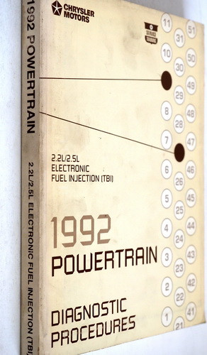 1992 Chrysler 2.2L/2.5L TPI Powertrain Diagnostic Procedures

