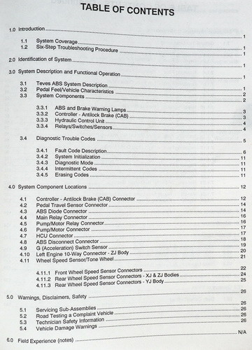1992 1993 Jeep Teves Anti-Lock Brakes Diagnostic Procedures Manual