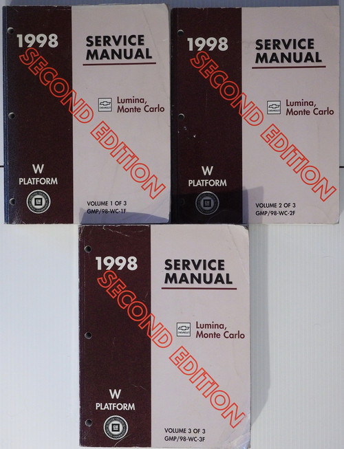 1998 Chevy Lumina, Monte Carlo Service Manual Volume 1, 2, 3
