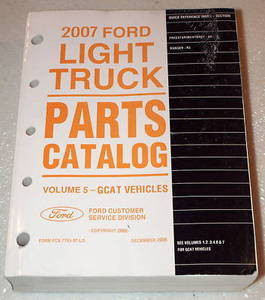 2007 Ford Ranger Pickup Freestar Monterey Parts Catalog Manual 