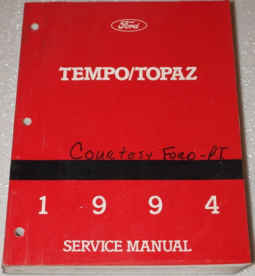 1994 Ford Tempo Mercury Topaz Service Manual