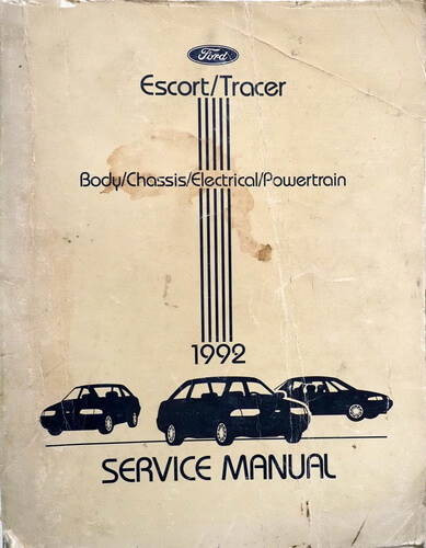1992 Ford Escort Mercury Tracer Body/Chassis/Electrical/Powertrain Service Manual