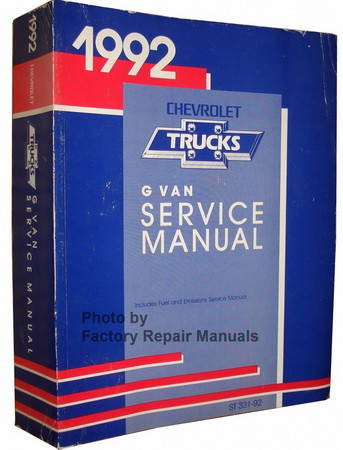 1992 Chevrolet Trucks G Van Service Manual Spine View