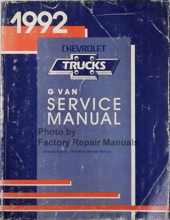 1992 Chevrolet Trucks G Van Service Manual