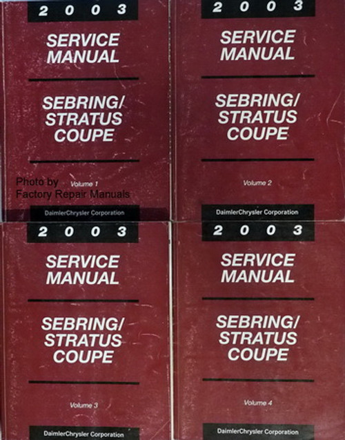 2003 Chrysler Sebring Coupe Dodge Stratus Coupe Service Manuals