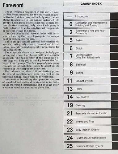 1989 Chrysler Front Wheel Drive Van/Wagon Service Manual