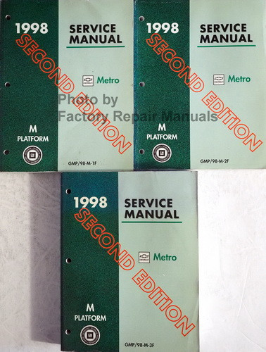 1998 Chevy Geo Metro Factory Service Manual Set 2nd Edition
