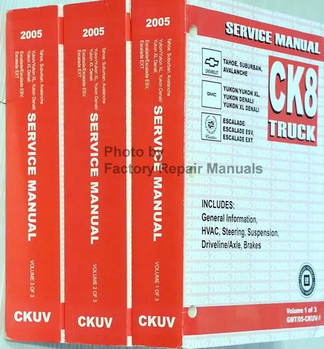 2005 GM CK8 Trucks Service Manuals Spine View
