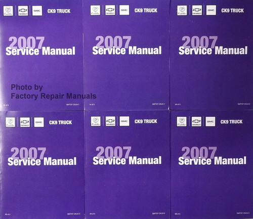 2007 Cadillac Chevrolet GMC CK9 Truck Service Manual Volume 1, 2, 3, 4, 5, 6