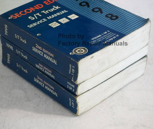 1998 Chevrolet GMC Oldsmobile S/T Truck Service Manual Volume 1, 2, 3