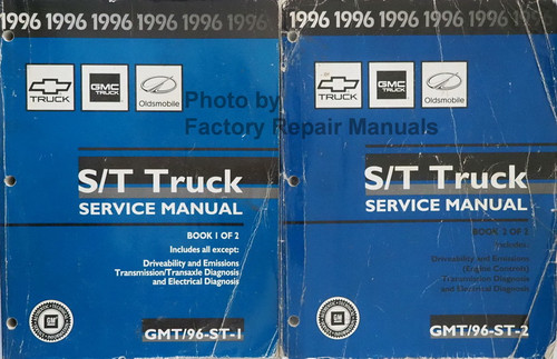1996 Chevrolet GMC Oldsmobile S/T Truck Service Manual Volume 1 and 2