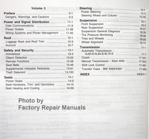2009 Hummer H3 Service Manual Table of Contents 2